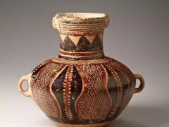 新石器时代 仰韶文化双耳陶罐