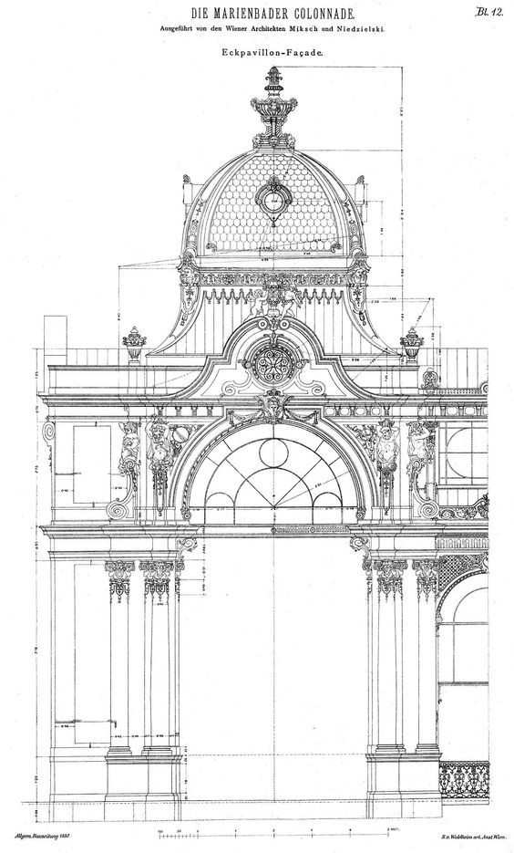 欧洲古建筑设计图纸1