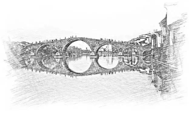 广济桥怎么画简笔画图片