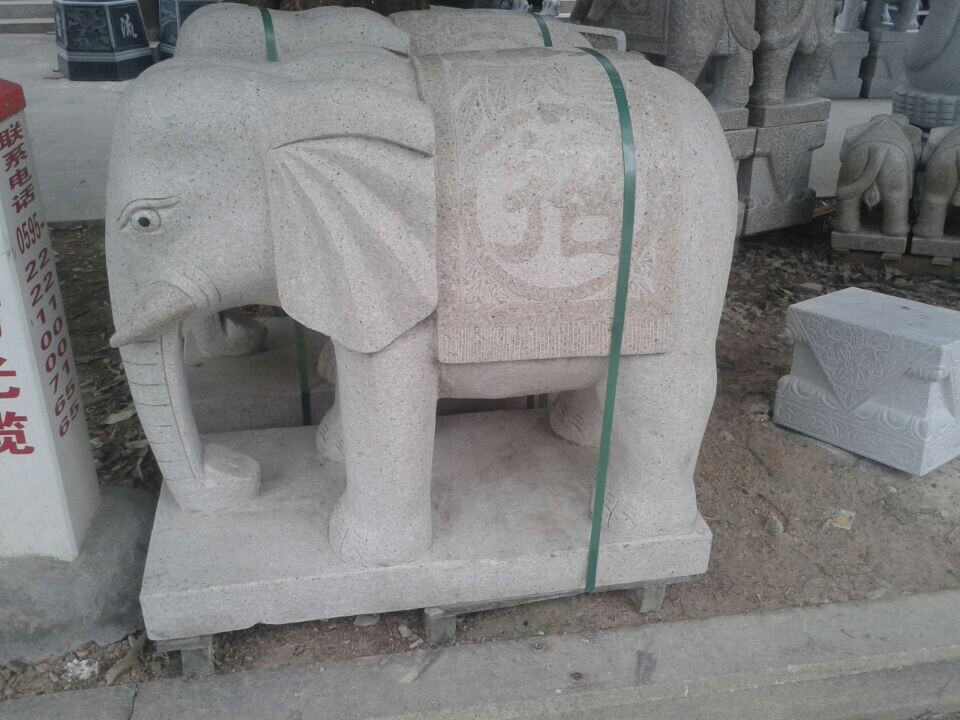 石雕大象_家居大象石雕工艺品--泉州惠利石业有限公司