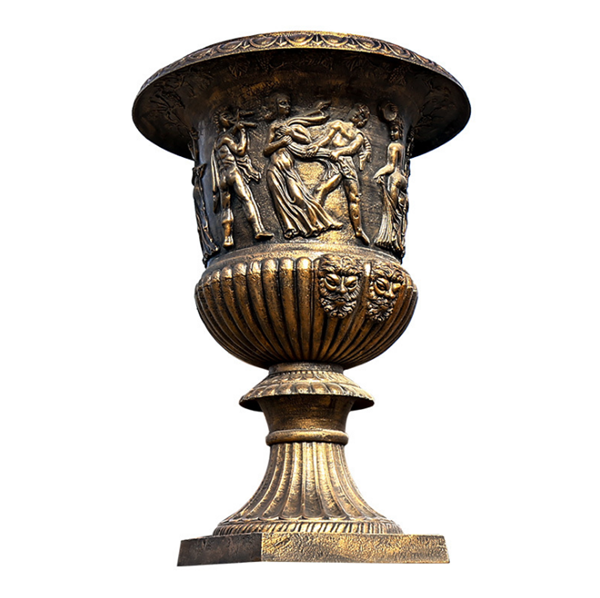 铸铁大花缸仿铜复古欧式园林景观雕塑图3