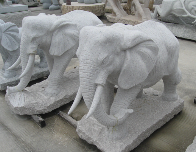 石雕大象_石雕大象造型定制_石雕大象价格--广州旺磊石材有限公司
