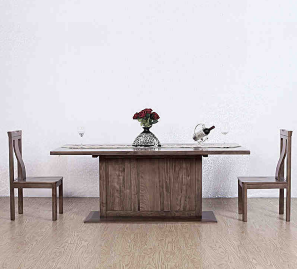 现代简约餐桌黑胡桃实木餐桌--上海佐必林国际贸易有限公司
