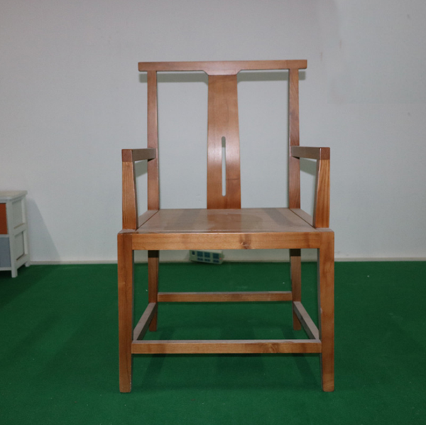 现代简约实木官帽椅靠背椅休闲茶桌椅图1