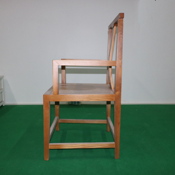 现代简约实木官帽椅靠背椅休闲茶桌椅图3