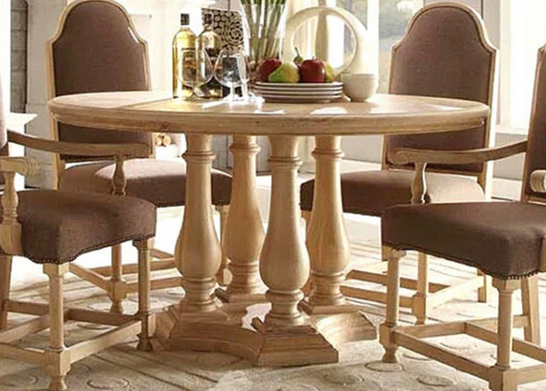 美式实木高档家用餐桌椅图1