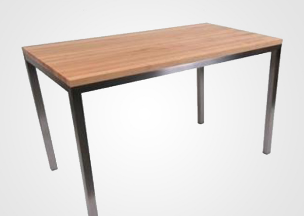 钢木结构榉木餐桌、书桌图1