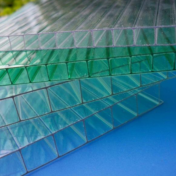 双层中空塑料板 蓝色屋顶棚车棚阳光板 四层透明阳光耐力板（元/平方米）图3