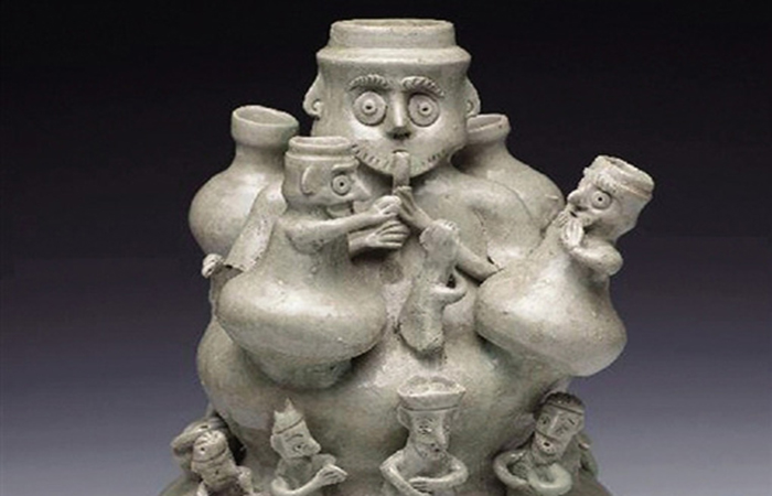 武义三国墓中五管瓶的胡人形象