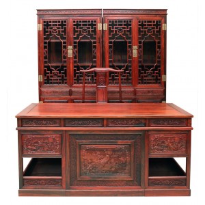 古典红木书房办公书桌