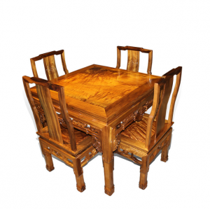 中式实木餐桌椅组合定制桌椅家具 明清家具雕刻餐桌椅