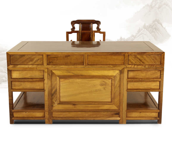 书房古典实木办公书桌--重庆楠香缘古典家具有限公司