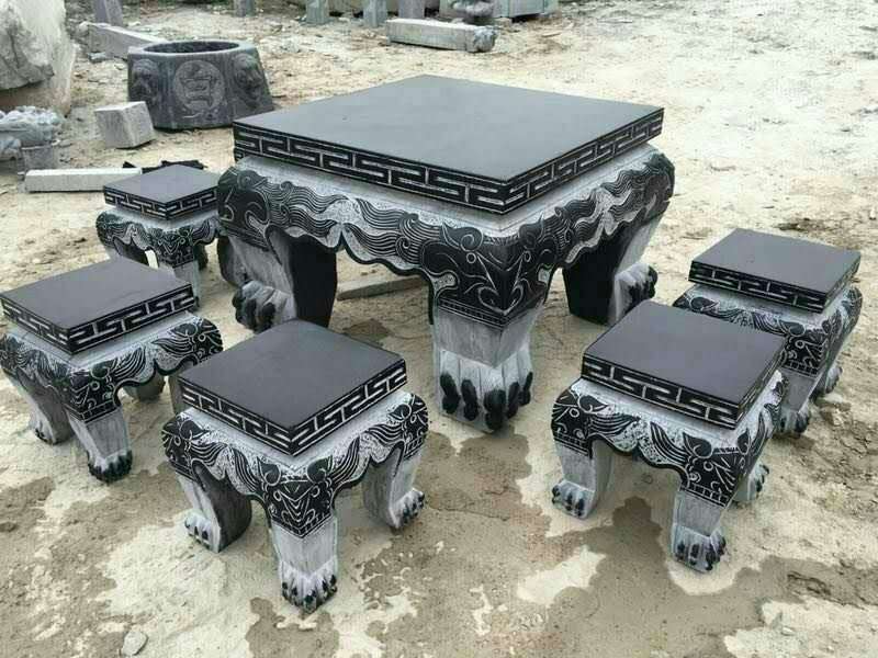 雕刻石桌石凳--天津市鸿鑫石材雕刻工程有限公司
