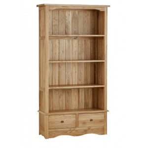 环保简清漆简欧风实木家具书房书柜带隔板书架
