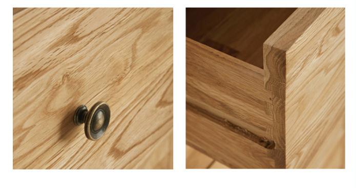 北欧家具实木环保木蜡油小边桌原木色环保清漆橡木茶几图2