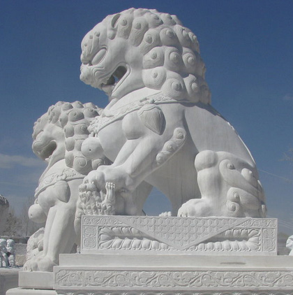 动物石雕狮子--天津宏明石雕厂