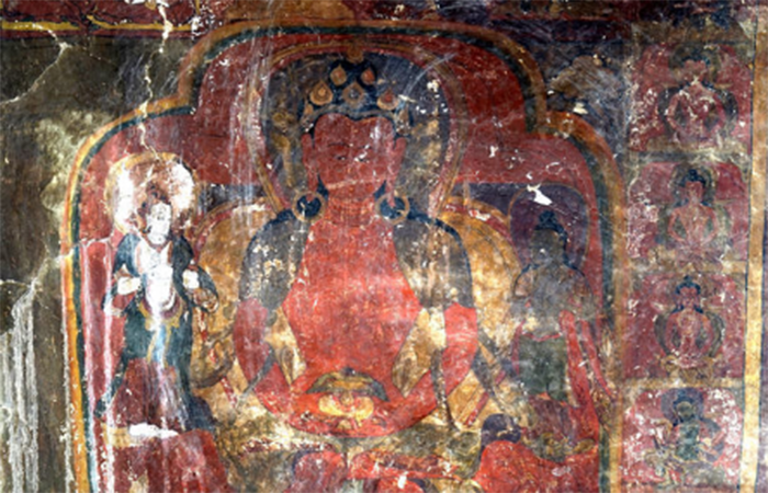 西藏山南市首次发现距今700年的塔庙建筑及壁画