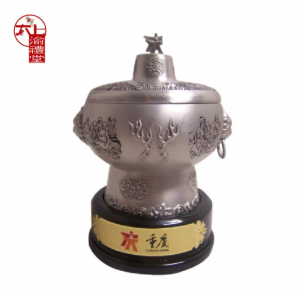 重庆火锅茶叶罐纯锡地方特色礼品赠送外地客人商务会议纪念品