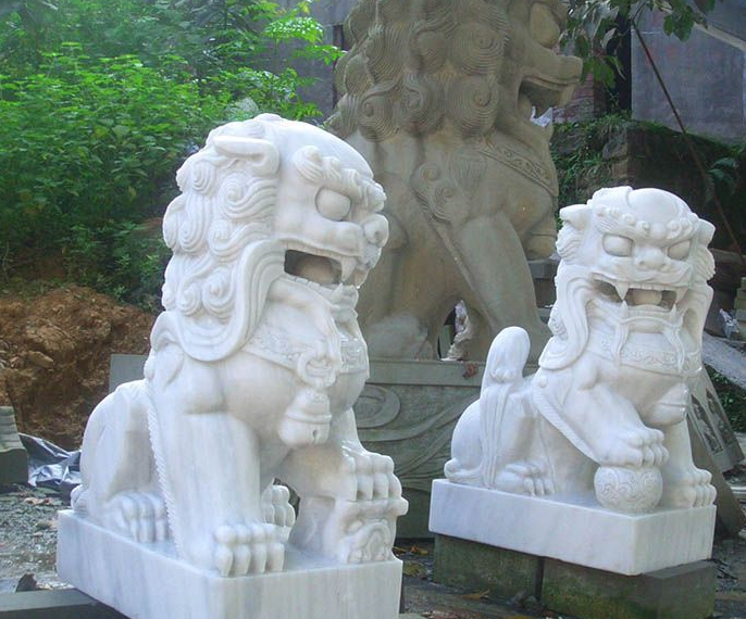 石狮麒麟瑞兽类石摆件系列--重庆市北碚区欧亚雕塑艺术工作室