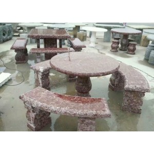 石桌石凳酒店庭院装饰石桌椅可定制