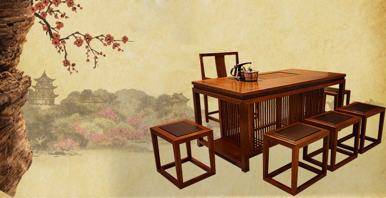 红木原木茶台--上杰堂（武汉）古典红木家具管理有限公司
