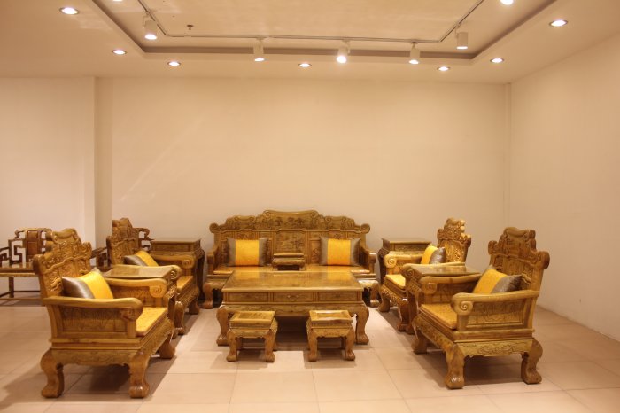 金丝楠木实木高端十三件沙发套装--北京楠香书院古典楠木家具中心