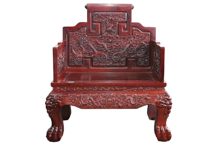 高端红木实木龙云宝座椅子系列--北京皇林苑古典家具有限公司