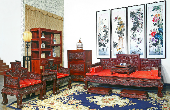 高端实木套装木雕家具_中式古典家具_红木古典家具价格--北京皇林苑古典家具有限公司