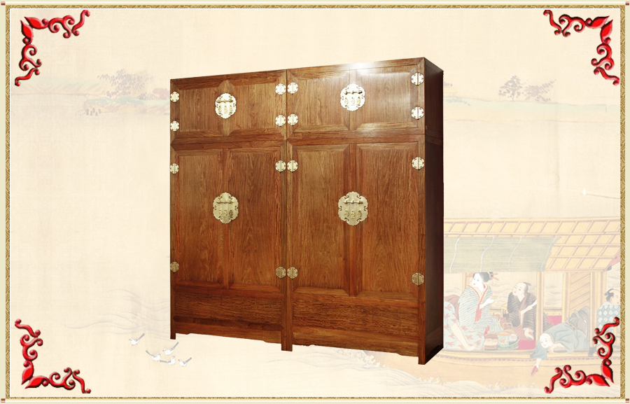 中式书柜储物柜实木系列图2