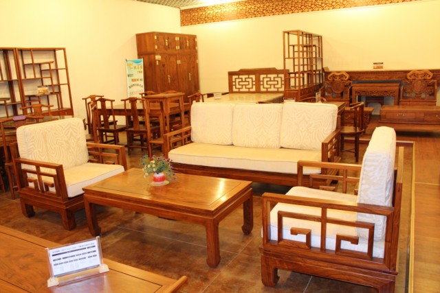 中式客厅沙发实木套装系列图1