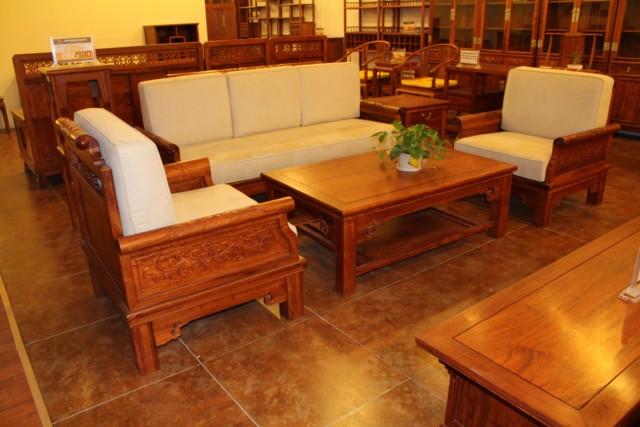 中式客厅沙发实木套装系列图3