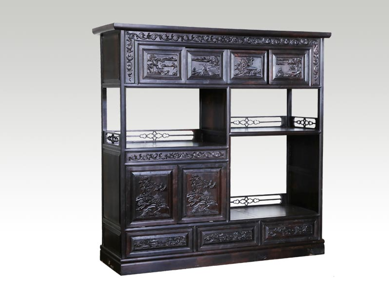 中式古典实木书柜书房架子系列图2