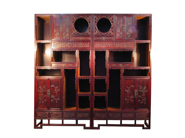 紫檀书房珠宝柜多宝格系列--北京市龙顺成中式家具有限公司 