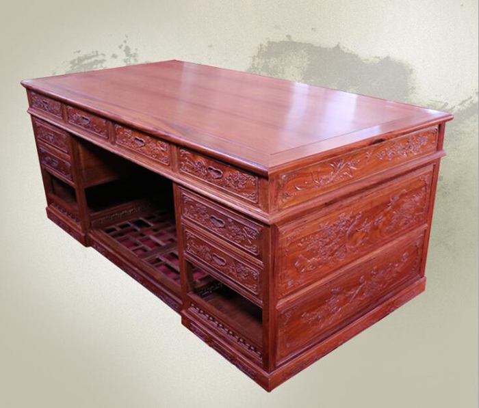 厂家生产简约现代实木大班台老板台办公桌老板台办公桌实木桌图2