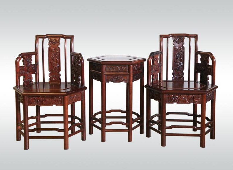 明清中式古典实木椅子套装精品系列图1