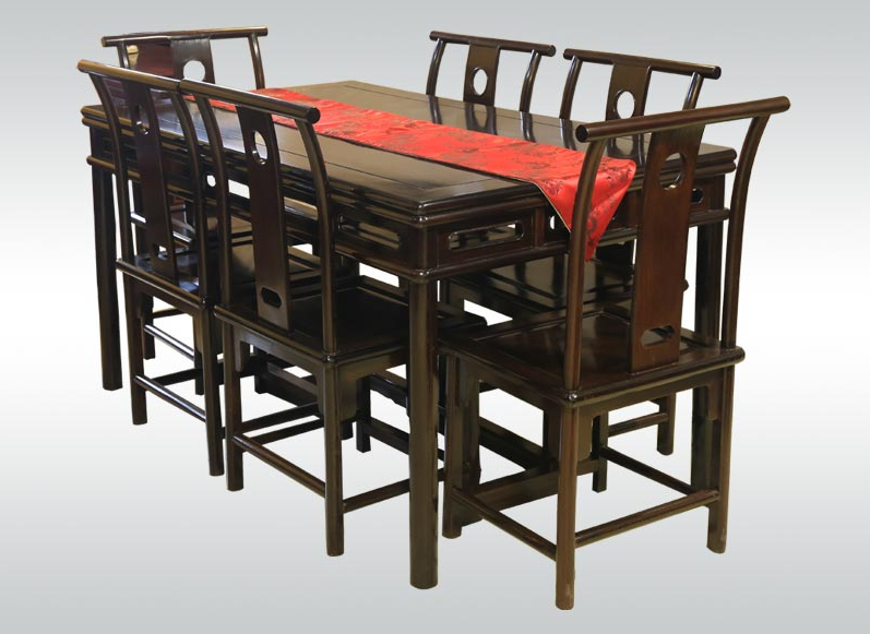 中式古典实木餐桌椅子套装精品系列--北京明清风韵家具销售有限公司