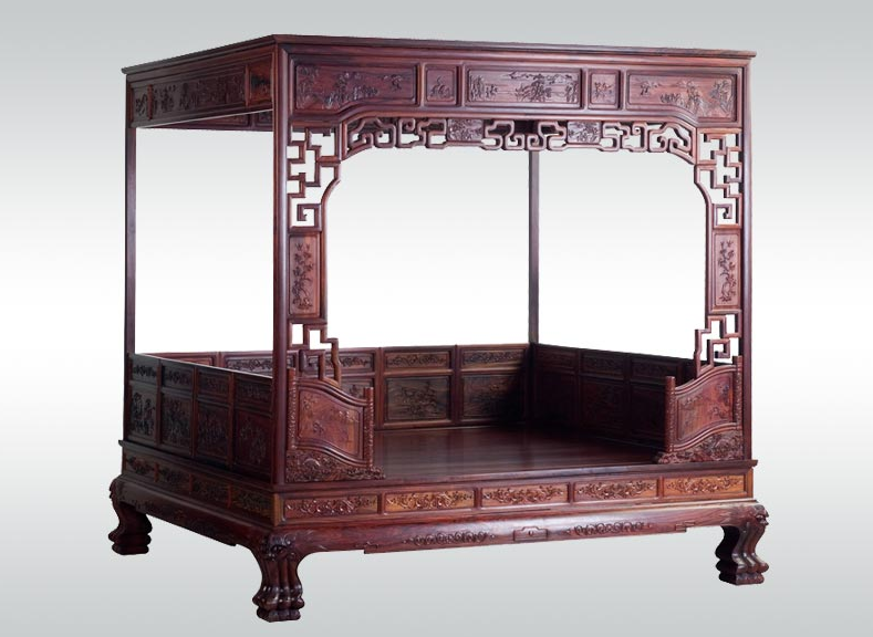 精品实木中式古典大床卧室系列--北京明清风韵家具销售有限公司