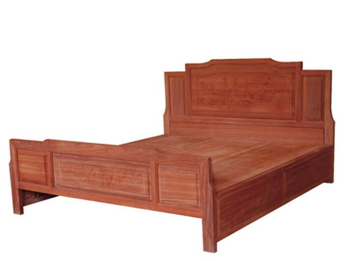 批发红木家具批发红木大床 非洲花梨木双人床 1.8米实木床定制--山东恒利达家具有限公司
