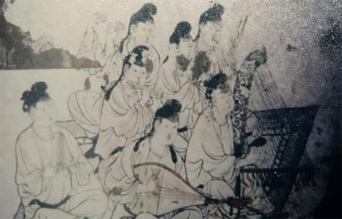 陕西考古发现唐代纪年墓中最早山水屏风壁画