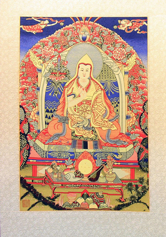 钱小萍作品--藏传佛教格鲁派创始人宗喀巴大师