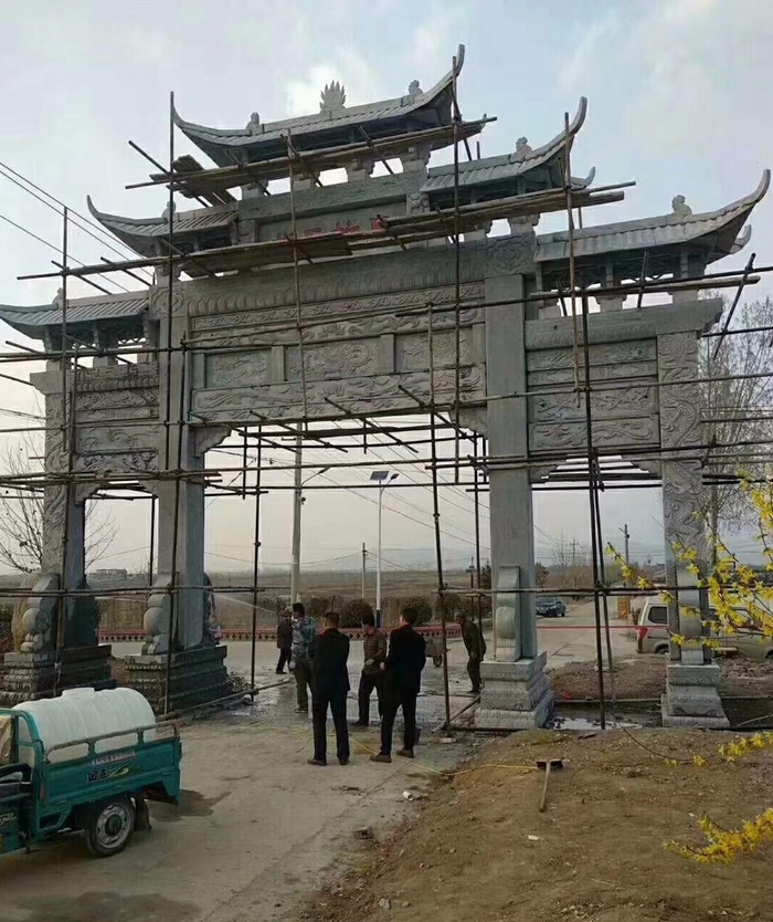 定制加工石雕牌坊，山东石牌坊牌楼厂家图2
