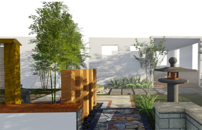 富源砖雕：别墅新中式庭院花园设计案例