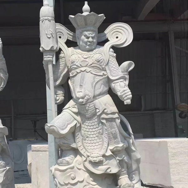 供应石雕四大天王_花岗岩青石四大金刚_寺庙佛像定制_山东石材图2
