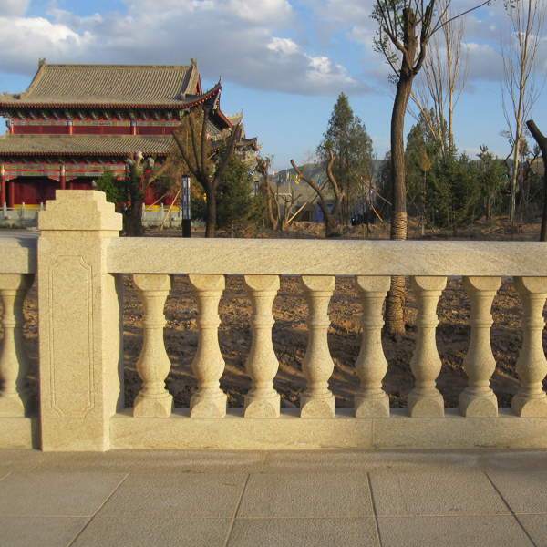 仿古中式石栏杆定制_寺庙楼梯_花岗岩石雕栏杆_河道大桥石栏杆_山东石材图2