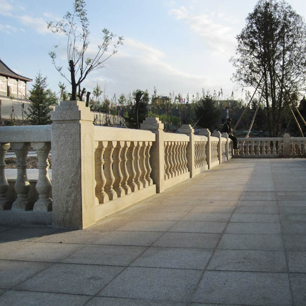 仿古中式石栏杆定制_寺庙楼梯_花岗岩石雕栏杆_河道大桥石栏杆_山东石材图3