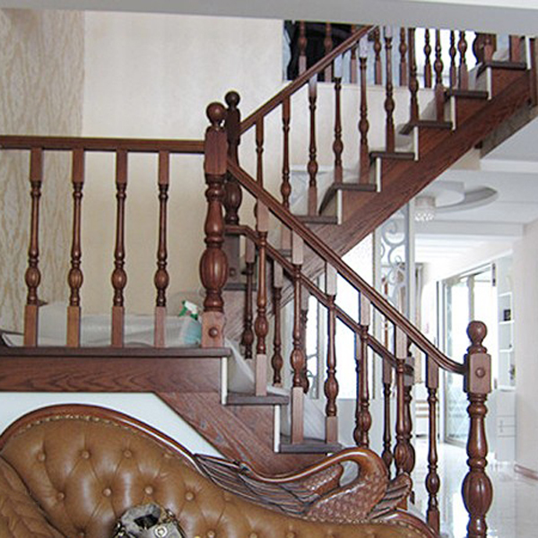 杭州实木楼梯 整体楼梯 别墅复式房楼梯扶手护栏--网店示范-产品示范