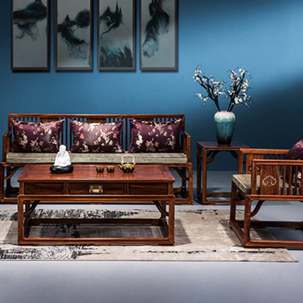 国标花梨属刺猬紫檀实木组合沙发现代新中明式家具图3