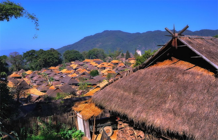 佤族特色传统民居建筑——四壁落地房