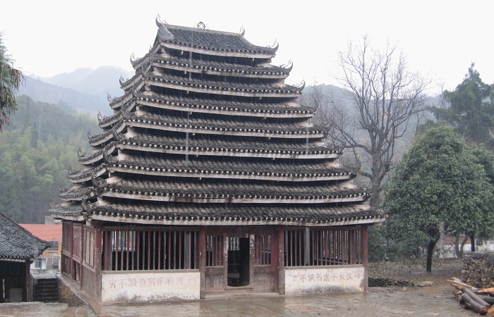侗族木构建筑技艺的代表作——马胖鼓楼