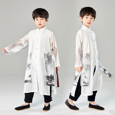 男童民族风汉服夏季复古中国风唐中式宋制服装小孩改良复古童套装图2